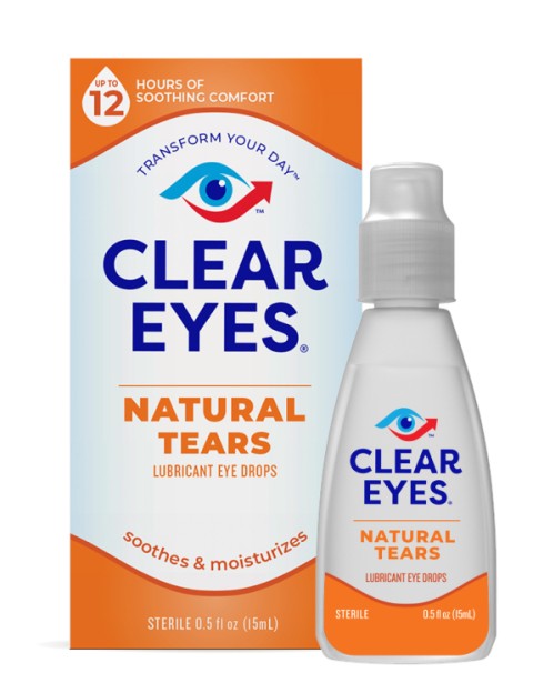 Natural Tears Lubricant Eye Drops - Clear Eyes®